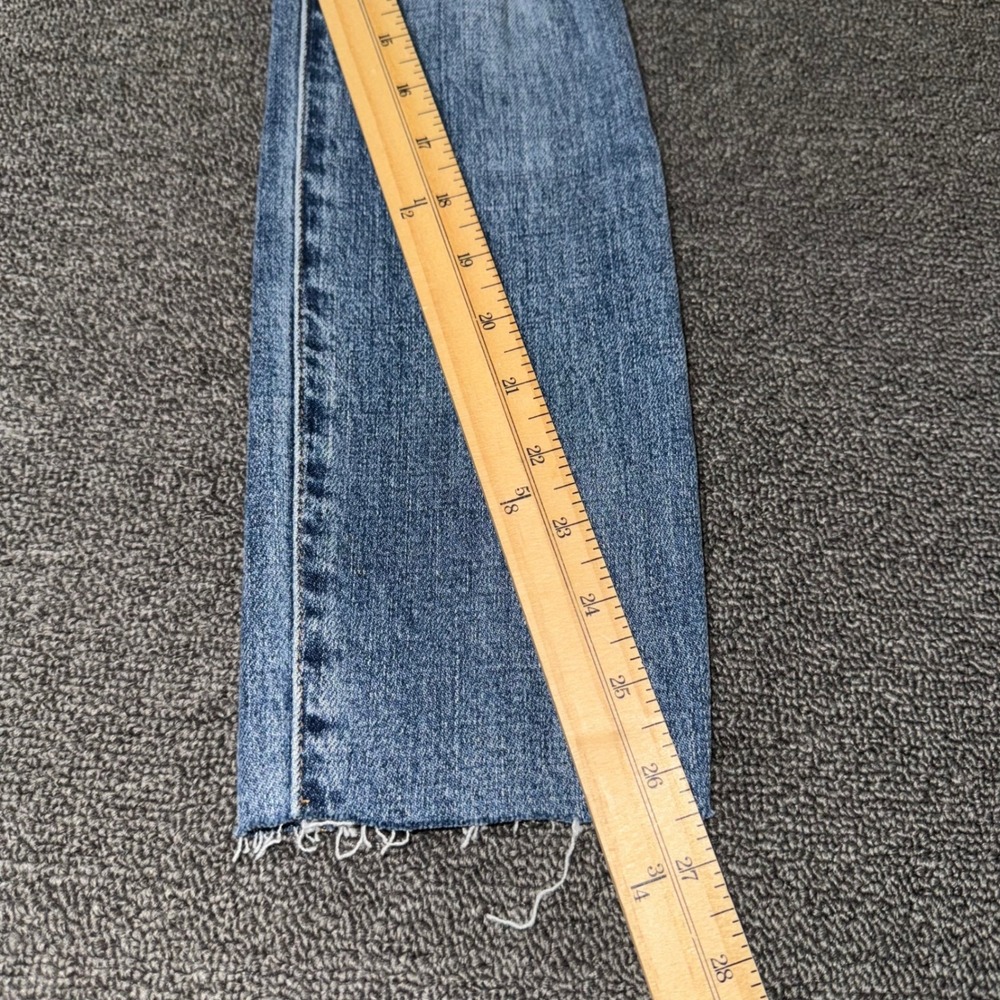 PISTOLA High Rise Distressed Straight Leg Jeans Blue Light Wash Size 25 Casual - Picture 9 of 10